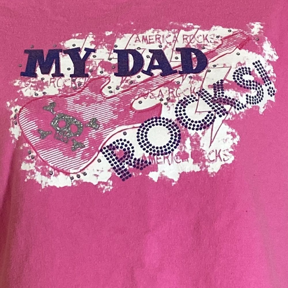 MY DAD ROCKS YOUTH AMERICA ROCKS SHIRT SIZE XL - Picture 4 of 9